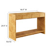 Hudson 2-Drawer Burl Wood Console Table / EEI-6857