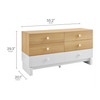 Nolia 6-Drawer Color Block Dresser / MOD-7241