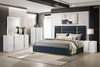 Ines 5-piece Queen Bedroom Set Navy and White High Gloss / CS-223091NVYQ-S5