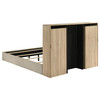 Arielle Queen Bookcase Panel Storage Bed Light Oak / CS-223111Q