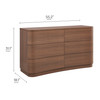 Mirae 6-Drawer Curved Dresser / MOD-7229