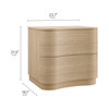 Mirae 2-Drawer Curved Nightstand / MOD-7232