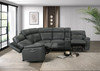 Oliverus Power Sectional, Dark Gray / FM69009DG-SECT-PM