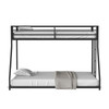 Rothwell Twin/Full Metal Bunk Bed, Matte Black / FM-BK1200BK-TF