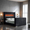 Sumter E.King Bed, Black / FM74004BK-EK-BED
