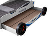 Tracklite Car Bed w/ Trundle, White / FOA7735WH-BED
