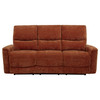 Navarro Chenille Upholstered Reclining Sofa Burnt Orange / CS-609574