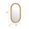 Corsica Oval Rattan Wall Mirror / EEI-7364