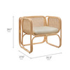 Ellis Natural Rattan Accent Armchair / EEI-7365