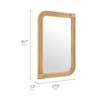 Corsica Curved Rectangle Rattan Wall Mirror / EEI-7368