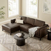 Roscoe Left-Facing Vegan Leather Sectional Sofa with Chaise / EEI-7376
