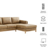 Roscoe Right-Facing Vegan Leather Sectional Sofa with Chaise / EEI-7377