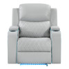 Elonzo Power Motion Recliner w w/LED, Power Headrest & Speaker / LV05902