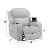 Elonzo Power Motion Recliner w w/LED, Power Headrest & Speaker / LV05902
