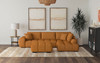 Camacho Upholstered Sectional Sofa with Ottoman Set Orange / CS-503975-SET