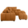 Camacho Upholstered Sectional Sofa with Ottoman Set Orange / CS-503975-SET