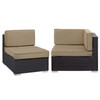 Gather Corner and Middle Outdoor Patio Sectional Set by Modway / EEI-1689