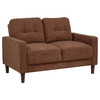 Bowen II Fabric Upholstered Track Arm Loveseat Rust / CS-509972