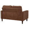 Bowen II Fabric Upholstered Track Arm Loveseat Rust / CS-509972