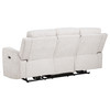 Kennett 3-piece Chenille Power Reclining Sofa Set Ivory / CS-610151P-S3