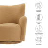 Montrose Wingback Sherpa Swivel Accent Chair by Modway / EEI-7105