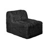 Nappi Large L-Sectional W/ Ottoman, Black / FM62102BK-SECT-L+OT