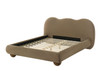 Finamore Queen Bed, Brown Velvet / FM72005BR-Q-BED