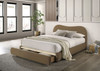 Grimsby E. King Bed, Brown Velvet / FM72019BR-EK-BED