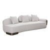 Rainier - Contemporary Off-White Fabric + Antique Brass Sofa / VGFA-SF2019-OFFWHT