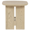 Kailani Coastal Square End Side Table with Shelf Beige Oak / CS-706587