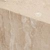 Ark Square Pedestal End Table in Genuine Beige Marble / ARKETBE