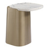 Yano - Modern White Marble + Antique Brass End Table / VGFA-CT2119S