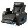 Taddeo Power Motion Recliner w/Power Headrest, USB, Wireless Charger & LED / LV06232