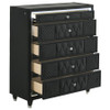 Lorient 5-drawer LED Chest of Drawers Black / CS-223165