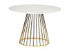 Holly Modern White & Gold Round Dining Table / VGFH-FDT7012-WHT