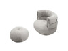 Shay - Modern Grey Fabric Accent Chair + Ottoman / VGEV-CH325-GRY-SET