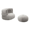 Shay - Modern Grey Fabric Accent Chair + Ottoman / VGEV-CH325-GRY-SET