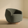 Agatha - Modern Hemp Fabric Swivel Accent Chair / VGKK-KF.A1203-HEMP