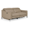Eden - Modern Taupe Leather Loveseat with 2 Recliners / VGKV-KM.5012-LOVE-TAN