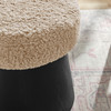 Ketra Round Faux Shearling Ottoman Footstool by Modway / EEI-7493