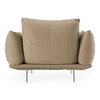 Saint Tropez - Modern Italian Beige Leather Accent Chair / VGDT-STTROPEZ-CHR-PETRA