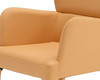Ogden - Modern Peach & Rosegold Dining Armchair / VGCS-ACH-17193