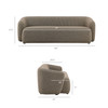 Monica 88 Inch Boucle Fabric Sofa by Modway / EEI-7501