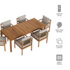 Eleni 7 Piece Outdoor Patio Teak Wood Dining Set by Modway / EEI-7563
