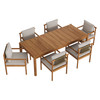 Eleni 7 Piece Outdoor Patio Teak Wood Dining Set by Modway / EEI-7563
