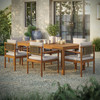 Eleni 7 Piece Outdoor Patio Teak Wood Dining Set by Modway / EEI-7563
