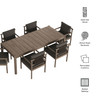 Eleni 7 Piece Outdoor Patio Teak Wood Dining Set by Modway / EEI-7563