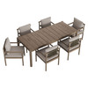Eleni 7 Piece Outdoor Patio Teak Wood Dining Set by Modway / EEI-7563