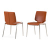 Eileen - Modern Cognac Eco-Leather Dining Chair (Set of 2) / VGHR3637-COGNAC-DC