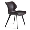 Moira - Modern Dark Brown Eco-Leather Dining Chair (Set of 2) / VGHR3638-DKBRN-DC